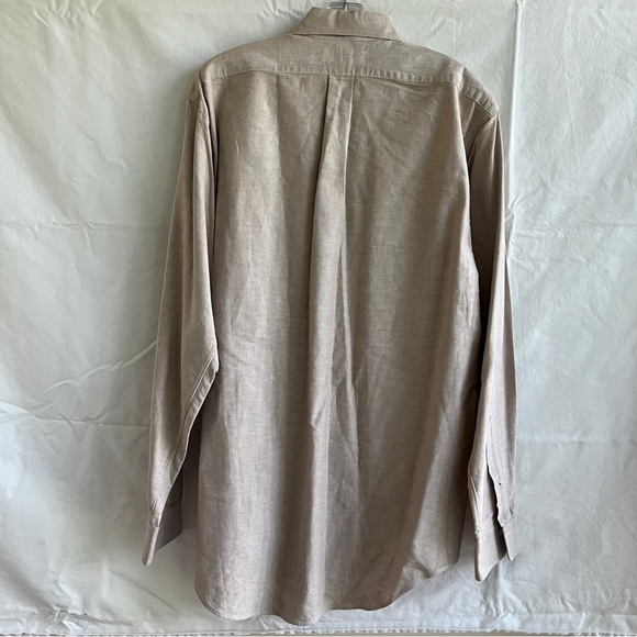 Ralph Lauren Blue label cream color button down long sleeve shirt, size 16/L - Picture 7 of 9